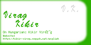 virag kikir business card